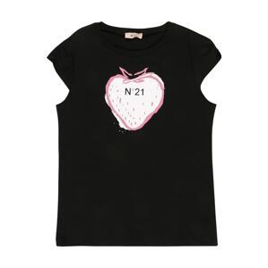 N°21 Tričko  ružová / čierna / biela