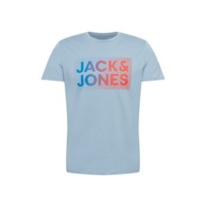 JACK & JONES Tričko 'Raymond'  modrá / dymovo modrá / červená