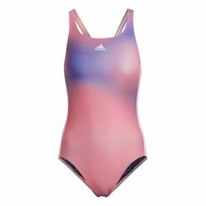 ADIDAS PERFORMANCE Športové jednodielne plavky  fialová / svetločervená / biela