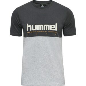 Hummel Funkčné tričko 'Manfred'  antracitová / sivá melírovaná / oranžová / biela