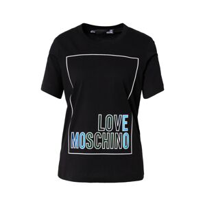 Love Moschino Tričko  modrá / svetlomodrá / zelená / čierna / biela