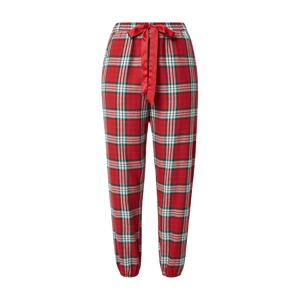 Hunkemöller Pyžamové nohavice  nefritová / červená / biela