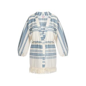 IZIA Kimono  námornícka modrá / prírodná biela