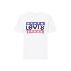 LEVI'S Tričko 'LSE_GRAPHIC CREWNECK TE NEUTRALS'  modrá / červená / čierna / biela