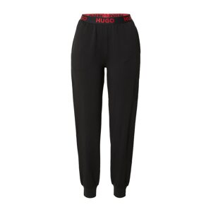 HUGO Pyžamové nohavice  červená / čierna