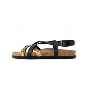 Bayton Remienkové sandále 'Kari'  hnedá / zlatá / čierna
