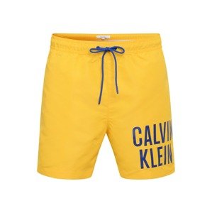Calvin Klein Swimwear Plavecké šortky  námornícka modrá / zlatá žltá