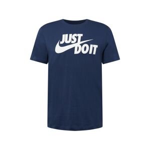 Nike Sportswear Tričko 'Swoosh'  námornícka modrá / biela