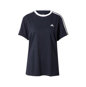 ADIDAS SPORTSWEAR Funkčné tričko 'Essentials 3-Stripes'  tmavomodrá / biela