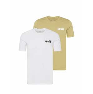 LEVI'S ® Tričko '2PK CREWNECK GRAPHIC NEUTRALS'  tmavobéžová / čierna / šedobiela