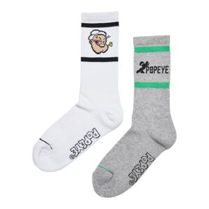 Merchcode Ponožky 'Popeye'  svetlosivá / zmiešané farby / biela