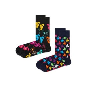 Happy Socks Ponožky  tmavomodrá / žltá / oranžová / čierna