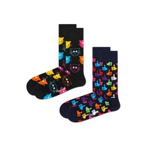 Happy Socks Ponožky  tmavomodrá / žltá / ružová / čierna