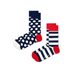 Happy Socks Ponožky  tmavomodrá / červená / biela