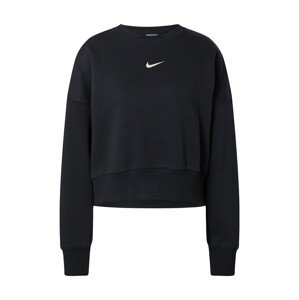 Nike Sportswear Mikina 'Phoenix Fleece'  čierna / biela