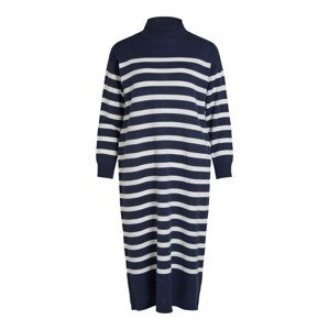VILA Pletené šaty 'Stripi'  námornícka modrá / biela