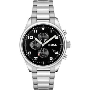 BOSS Black Analógové hodinky  čierna / strieborná / biela