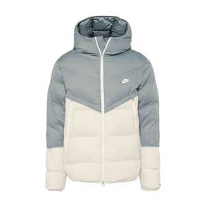 Nike Sportswear Zimná bunda  sivá / prírodná biela