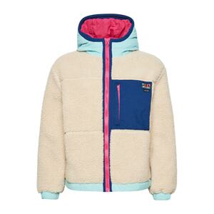 Superdry Zimná bunda 'Sherpa'  svetlobéžová / nebesky modrá / tmavomodrá / ružová