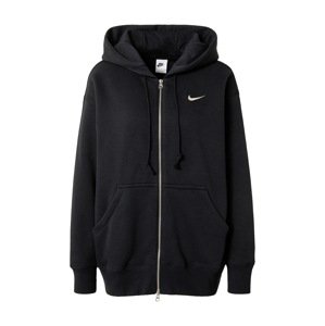 Nike Sportswear Tepláková bunda 'PHOENIX'  čierna / biela