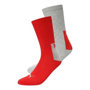 PUMA Ponožky  sivá / červená