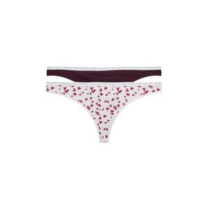 Calvin Klein Underwear Tangá  černicová / červeno-fialová / biela / biela ako vlna