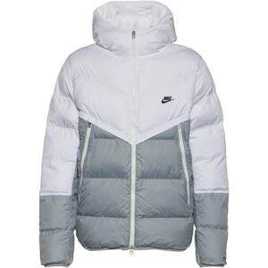 Nike Sportswear Zimná bunda  sivá / biela