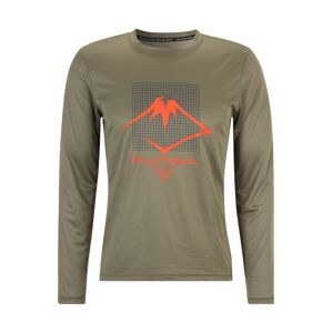 ASICS Funkčné tričko 'FUJITRAIL'  tmavomodrá / olivová / svetlooranžová