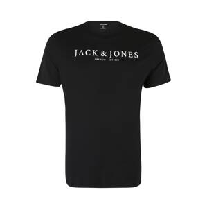Jack & Jones Plus Tričko 'BOOSTER'  čierna / biela