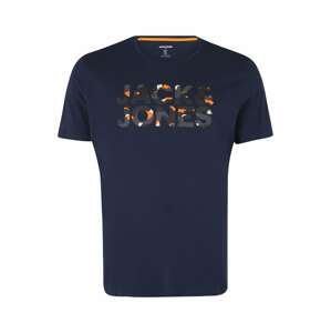 Jack & Jones Plus Tričko  béžová / námornícka modrá / kaki / oranžová