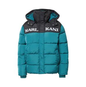 Karl Kani Zimná bunda  petrolejová / čierna / biela