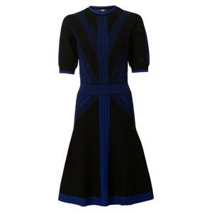 Karl Lagerfeld Pletené šaty  modrá / čierna