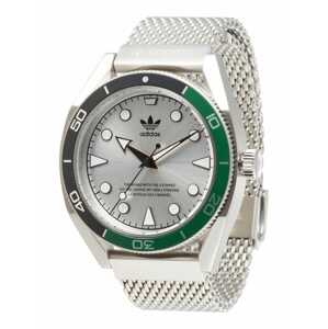 ADIDAS ORIGINALS Analógové hodinky 'EDITION TWO'  tmavosivá / zelená / strieborná