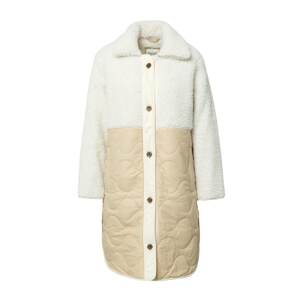 Abercrombie & Fitch Prechodný kabát  nebielená / svetlohnedá / šedobiela