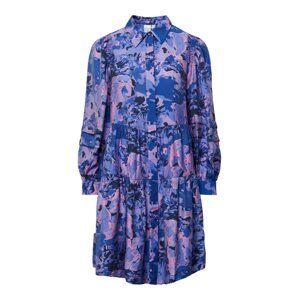 Y.A.S Košeľové šaty 'NILLO'  modrá / svetlomodrá / tmavomodrá / ružová