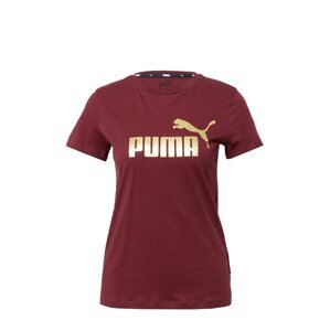 PUMA Funkčné tričko 'Essentials+'  zlatá / karmínovo červená