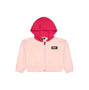 DKNY Tepláková bunda  ružová / ružová / biela