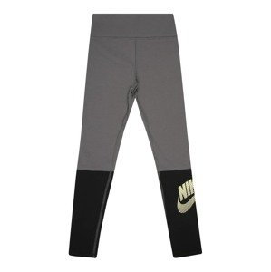 Nike Sportswear Legíny  svetložltá / tmavosivá / čierna