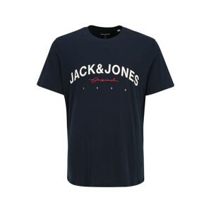 Jack & Jones Plus Tričko 'FRIDAY'  námornícka modrá / červená / biela