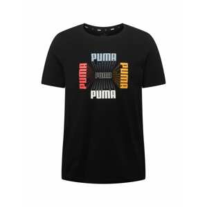 PUMA Funkčné tričko  svetlomodrá / oranžová / červená / čierna