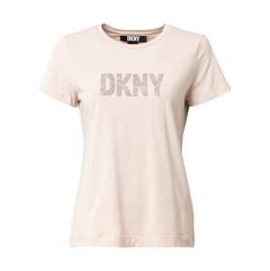 DKNY Tričko  pastelovo oranžová / ružová / strieborná