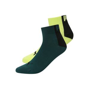 PUMA Ponožky  smaragdová / kiwi / čierna