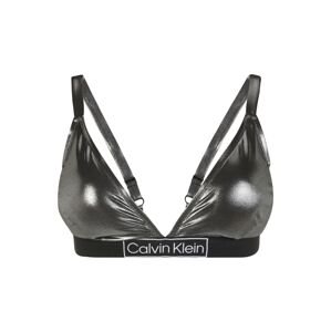 Calvin Klein Swimwear Plus Bikinový top  striebornosivá / čierna / biela