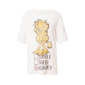 Frogbox Tričko 'Garfield Hungry'  mokka / svetlooranžová / ružová / biela