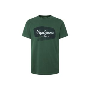 Pepe Jeans Tričko 'Seth'  zelená / čierna / biela