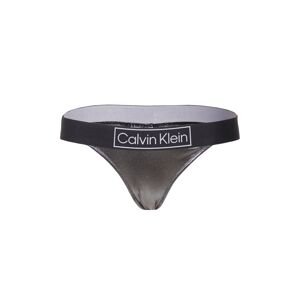 Calvin Klein Swimwear Bikinové nohavičky  striebornosivá / čierna