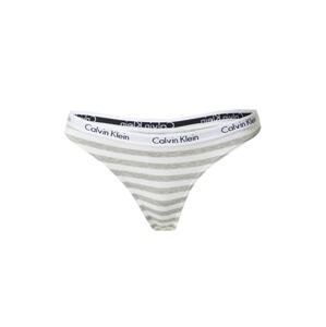 Calvin Klein Underwear Tangá 'Carousel'  sivá / čierna / biela