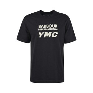 Barbour International Tričko 'Horsted'  čierna / biela