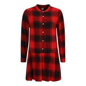 Gap Petite Košeľové šaty  červená / čierna