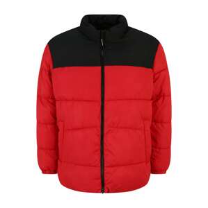 Jack & Jones Plus Prechodná bunda 'CHILI'  červená / čierna